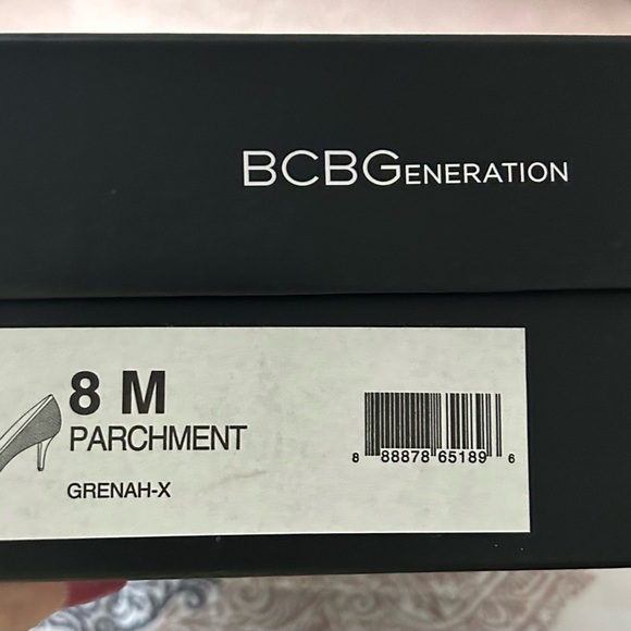 BCBGeneration Women's Glittering Cream Heels - Picture 2 of 4